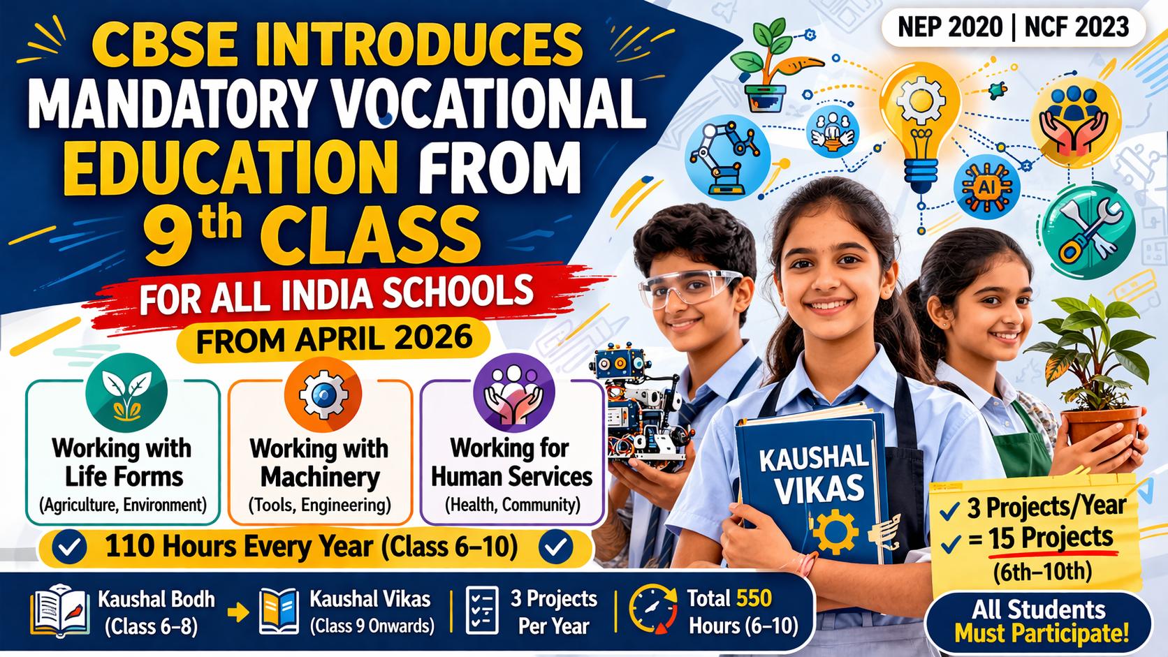 CBSE SKILL EDUCATION II COMPULSORY FOR ALL INDIA FROM 6TH ONWARDS